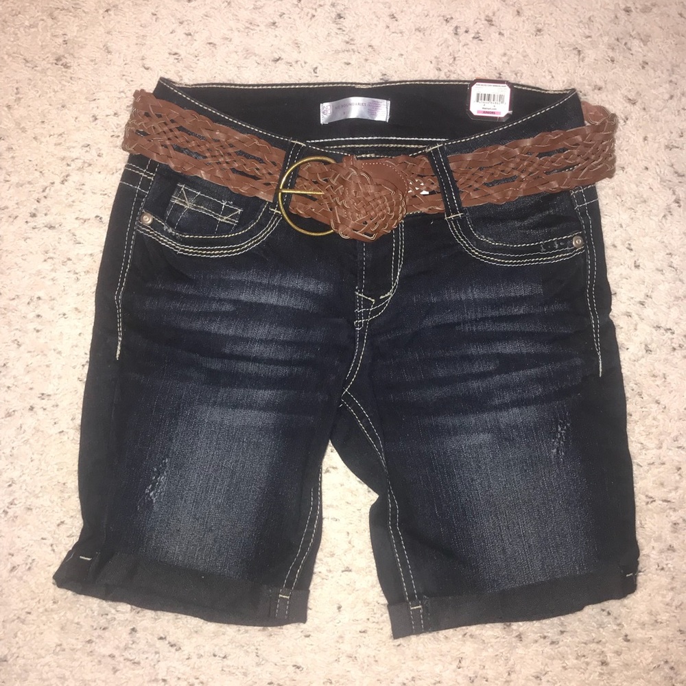Mid-Thigh Jean Shorts